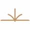 Ekena Millwork Redmond Smooth Timber Gable Bracket, Western Red Cedar, 96"W x 40"H x 3 1/2"D x 3 1/2"F, 10/12 Pitch GBW096X40X0404RED00SWR - alternate 1